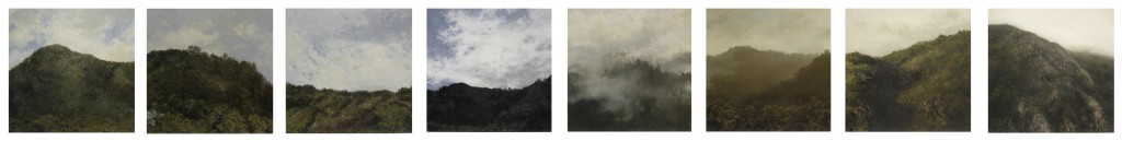 Cerros de Oriente óleo sobre madera